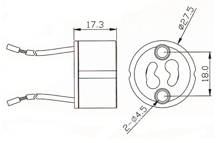 Portalámparas GU10 CLASE I