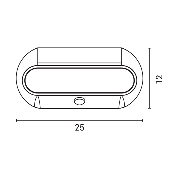 APLIQUE DE PARED SOLAR 5W CON SENSOR PIR 500lm 4000Κ IP54