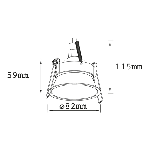 EMP. FIJO "TRUMPET R" REDONDO GU10