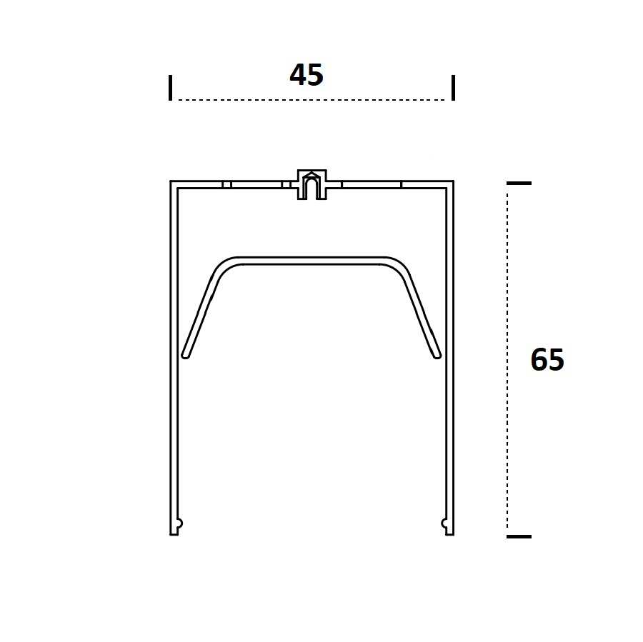 LUMINARIA LINEAL de SUPERFICIE 24V 65x45 130lm/W