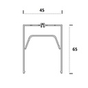 LUMINARIA LINEAL de SUPERFICIE 24V 65x45 130lm/W