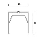 LUMINARIA LINEAL de SUPERFICIE 24V 65x45 130lm/W