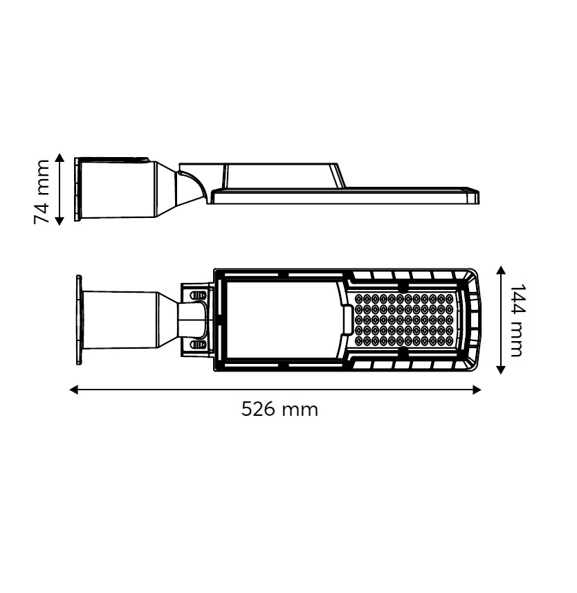 FAROLA LED SMD 160-265V 100W 120 L/W IP66 PLUS