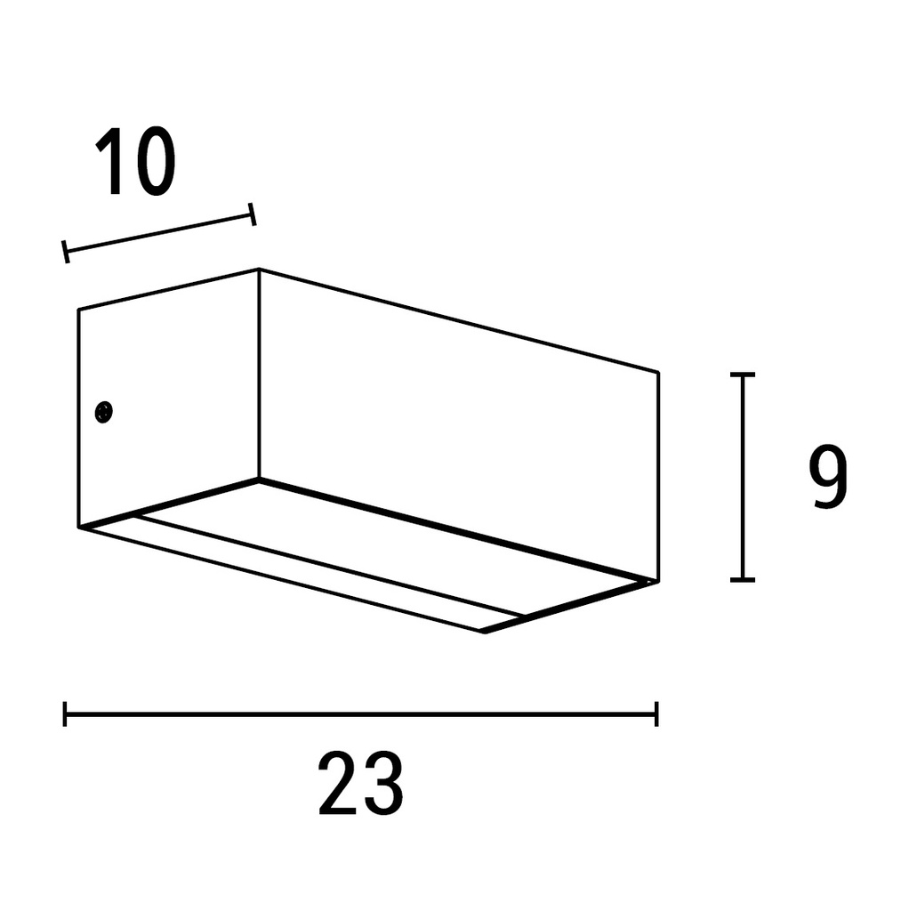 APLIQUE DE PARED LED 12W 230x90x100 3CCT IP65 "LIMA"