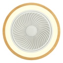 PLAFÓN DECORATIVO CON VENTILADOR COLOR BLANCO Y MADERA Ø50 MOTOR DC 15W CON LUZ LED 41W