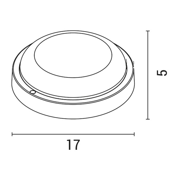 APLIQUE DE PARED "SEINAS ROUND" LED 12W Ø170X50 3000K IP54 BLANCO PLUS