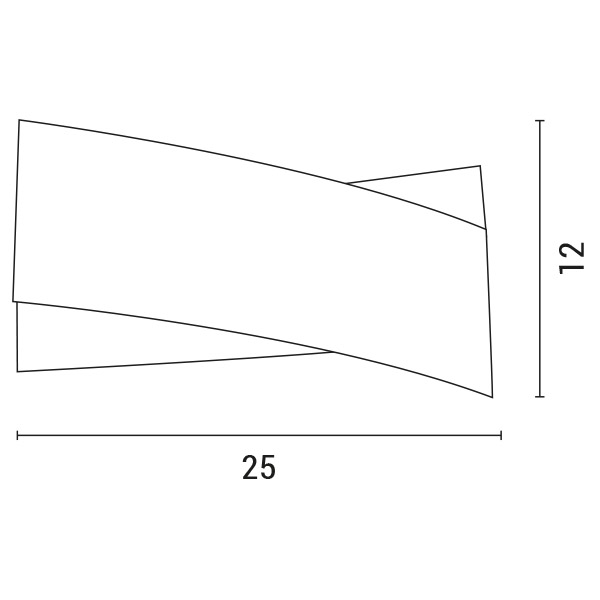 APLIQUE DE PARED LED 12W 250x120x80 3000K "XL" BLANCO PRO