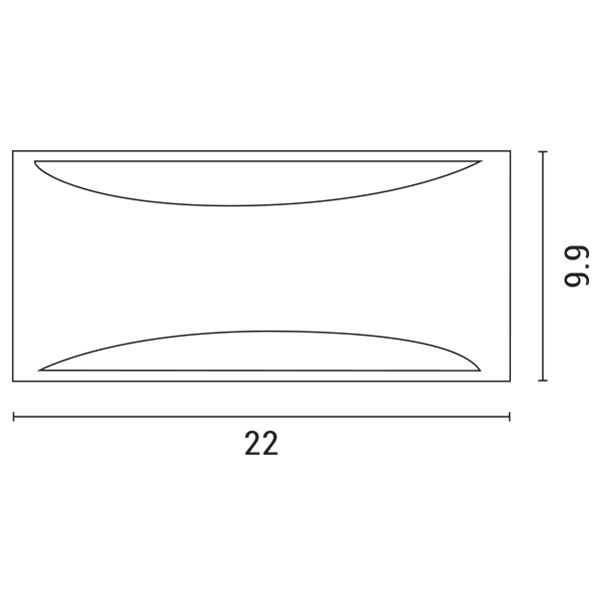 APLIQUE DE PARED "SOIKEA" E27 MAX 10W LED 220x99x100 IP54 NEGRO PRO