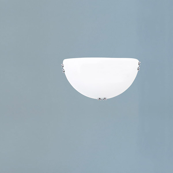 APLIQUE DE PARED "PAROS" Ø30 Ε27 BLANCO / NÍQUEL