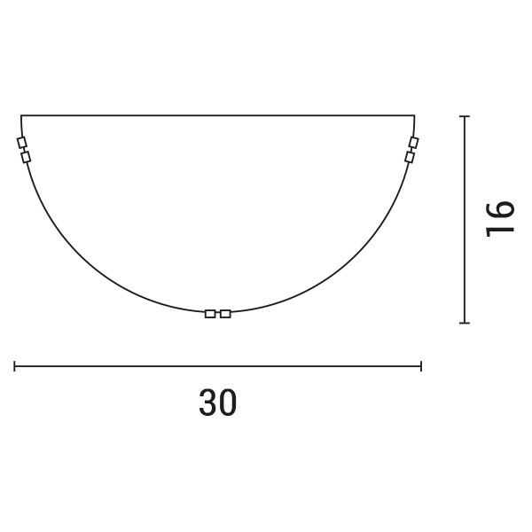 APLIQUE DE PARED "PAROS" Ø30 Ε27 BLANCO / NÍQUEL