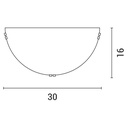 APLIQUE DE PARED "PAROS" Ø30 Ε27 BLANCO / NÍQUEL