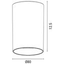 BASE DE TECHO "BASIS R" PLASTIK GU10 Ø80x125 BLANCO (OLD REF. E.145-25013)