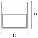 APLIQUE DE PARED "SCHRITT" LED SLIM 3W 120x120x12 3000K IP65 BLANCO PLUS