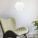 PLAFON "ERIS" Ø40mm Ε27 BLANCO / NÍQUEL