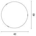 PLAFON "PAROS" Ø40mm Ε27 BLANCO / NÍQUEL