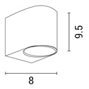 APLIQUE DE PARED "DOPPELT R1"  DOWN OVAL GU10 IP54 BLANCO (OLD REF. E.145-20500)