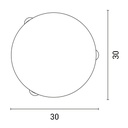 PLAFON "ERIS" Ø30mm Ε27 BLANCO / NÍQUEL