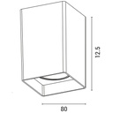 BASE DE TECHO "BASIS K" PLASTIK  GU10 80x80x125 NEGRO (OLD REF. E.145-25016)