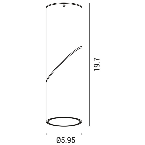BASE DE TECHO "BASIS R" PLASTIK MOVABLE GU10 Ø59,5X197 BLANCO