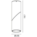 BASE DE TECHO "BASIS R" PLASTIK MOVABLE GU10 Ø59,5X197 NEGRO