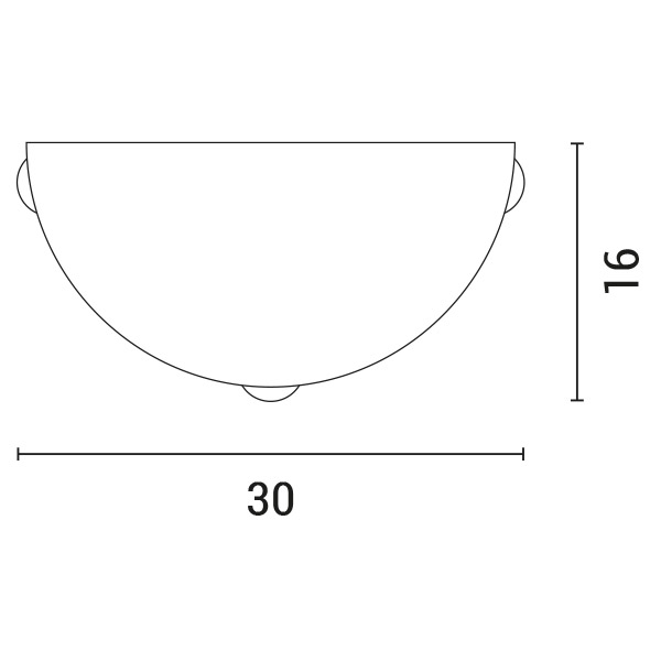 APLIQUE DE PARED "LEIA" Ø30 Ε27 BLANCO/NIQUEL
