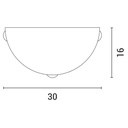 APLIQUE DE PARED "LEIA" Ø30 Ε27 BLANCO/NIQUEL