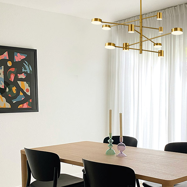 LUMINARIA COLGANTE ΤΕΝ FOLD LED 60W 143x45 ORO