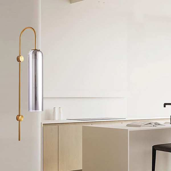 APLIQUE  DE PARED E27 10x70 AHUMADO ORO