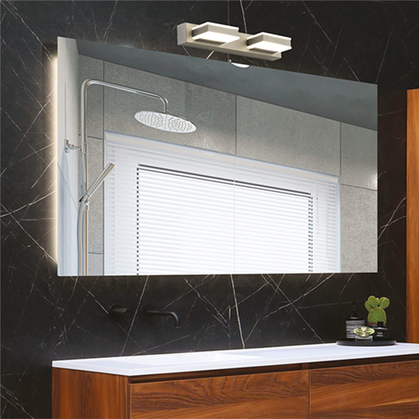 LUMINARIAS PARA BAÑO LED 8W 4000K OVAL 2Ø 320X50X100 NIQUEL
