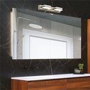 LUMINARIAS PARA BAÑO LED 8W 4000K OVAL 2Ø 320X50X100 NIQUEL