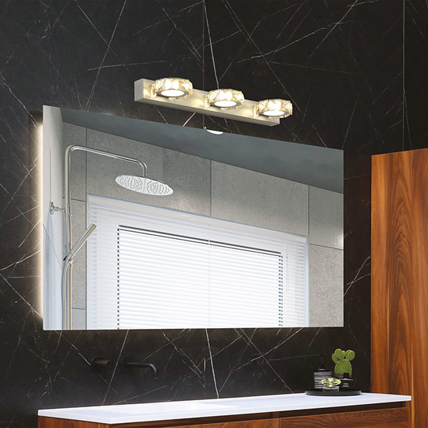 LUMINARIAS PARA BAÑO LED 9W 4000K OVAL 3Ø 460X50X116 NIQUEL