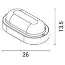 APLIQUE DE PARED "SEINAS OVAL" LED 18W 260x135x58 4000K IP54 BLANCO PLUS