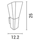 APLIQUE CUADRADO Ε27 96x122x250 IP54 GRIS