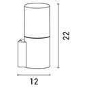 APLIQUE ALUMINIO E27 120x90x220 IP54 GRIS OSCURO