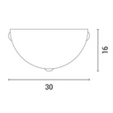LUZ DE PARED "ERIS" Ø30 Ε27 BLANCO/NIQUEL