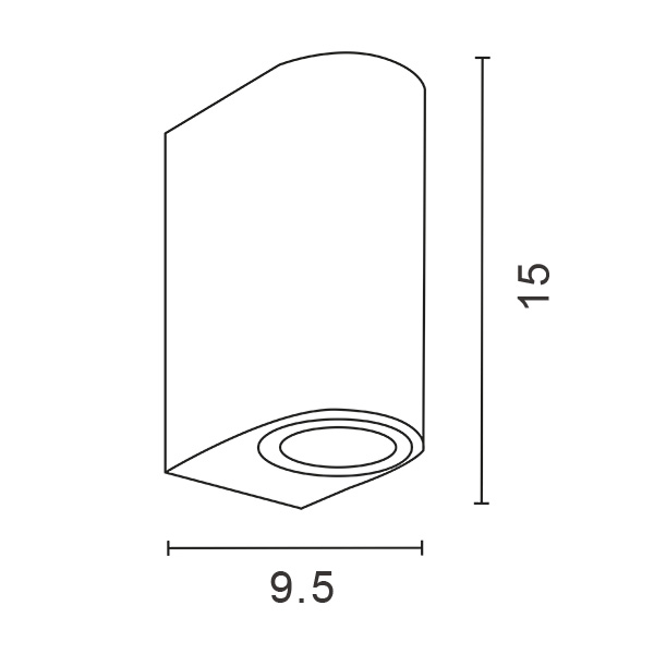 APLIQUE DOPPELT R2 BLANCO IP54 2xGU10 ARRIBA-ABAJO