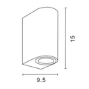 APLIQUE DOPPELT R2 BLANCO IP54 2xGU10 ARRIBA-ABAJO