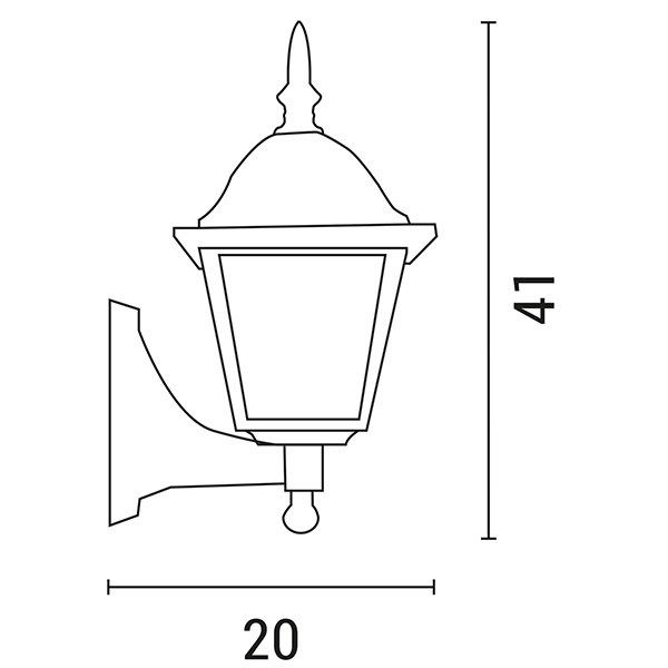 APLIQUE CUADRADO ALUMINIO NEGRO E28