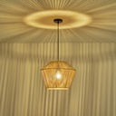 LÁMPARA COLGANTE RATÁN 1xE27 MAX 15W 400x1320mm MARRÓN ARTE ILLUMINA VENTO