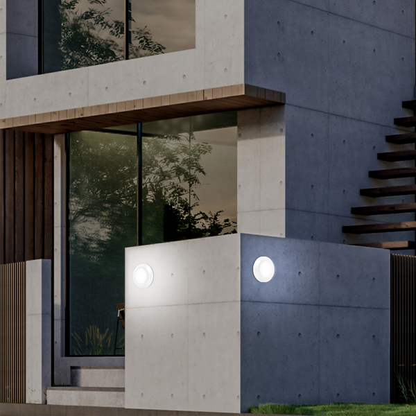 APLIQUE DE PARED LED 4W Ø150x27 3CCT IP65 BLANCO