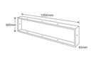BASE DE SUPERFICIE PARA PANEL LED 120x30x6.3