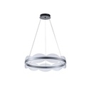 LÁMPARA COLGANTE ACRÍLICAS REDONDA LED 60W 5400lm 3000K Ø600mm PLATA ARTE ILLUMINA TORINO