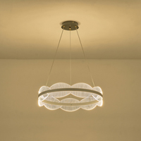 LÁMPARA COLGANTE ACRÍLICAS REDONDA LED 60W 5400lm 3000K Ø600mm PLATA ARTE ILLUMINA TORINO