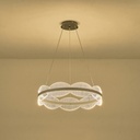 LÁMPARA COLGANTE ACRÍLICAS REDONDA LED 60W 5400lm 3000K Ø600mm PLATA ARTE ILLUMINA TORINO