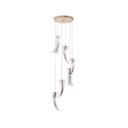 LÁMPARA COLGANTE ACRÍLICAS LED 60W 5400lm 3000K 350mm ORO FRANCÉS ARTE ILLUMINA COMO