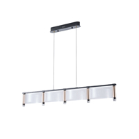 LÁMPARA COLGANTE ACRÍLICO LED 4 LUCES 4X15W 3000K 5400lm 1200 X270 X175mm ORO FRANCÉS ARTE ILLUMINA RAVENA