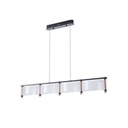 LÁMPARA COLGANTE ACRÍLICO LED 4 LUCES 4X15W 3000K 5400lm 1200 X270 X175mm ORO FRANCÉS ARTE ILLUMINA RAVENA