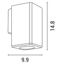 APLIQUE DE PARED "FOSTOS" CUADRADO PLÁSTICO GU10 IP65 BRONCE ENVEJECIDO