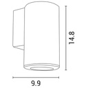 APLIQUE DE PARED "FOSTOS" REDONDO PLÁSTICO ABAJO 1xGU10 COBRE ENV.