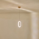 LÁMPARA COLGANTE DE ALUMINIO  9W 780lm 3000K 120x1300mm ORO ROSA ARTE ILLUMINA KRIKO
